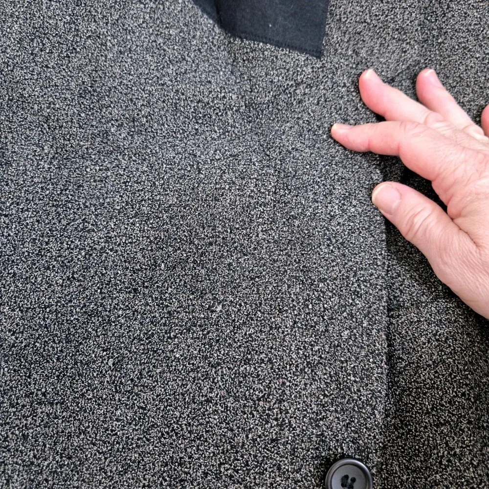 Vintage Jhane Barnes Mens Blazer 40 Gray Textured Tencel 3 Button Woven In Japan